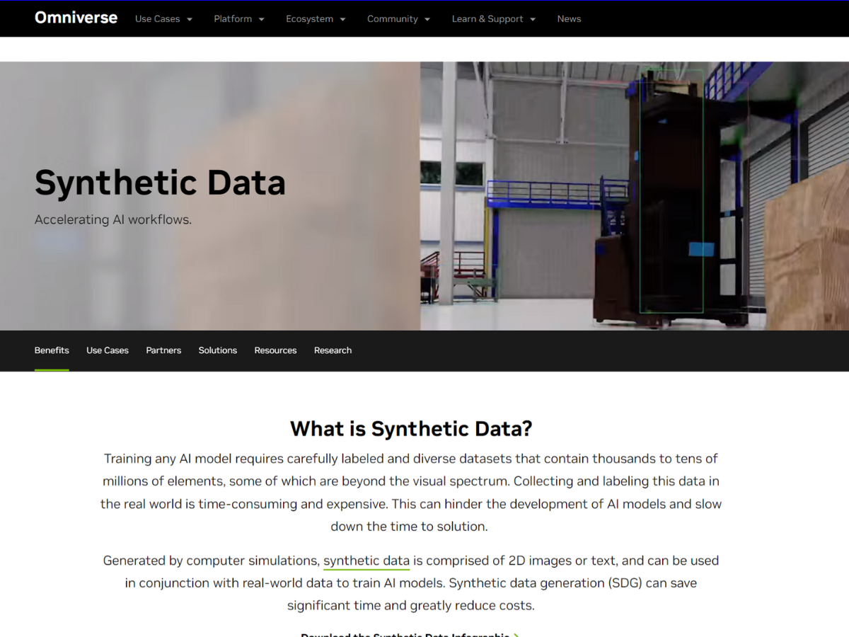 डेटा इंजीनियरिंग में Generative AI और ML_Synthetic-Data-for-AI-3D-Simulation-Workflows-NVIDIA